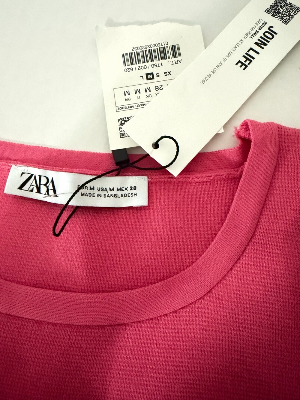 Zara Bright Pink Ribbed Tank Top - Picture 3 of 4